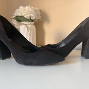 Marc Fisher Black Suede Heels